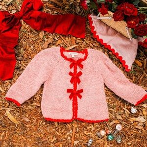 Wild Wawa velvet bow sweater